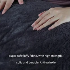 NINIANG Round Bean Bag Chair Cover Only (no Filler), Soft Velvet Large Bean Bag Couch With Sturdy Zipper Floor Couch Living Room Furniture, Dark Grey 6FT (150*75cm) -Amazon Basics Furniture Shop 51jpMm4fUrL