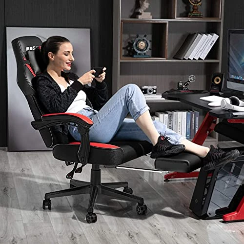 LEMBERI Video Game Chairs With Footrest,Gamer Chair For Adults,Big And Tall Gaming Chair 400lb Capacity,Gaming Chairs For Teens,Racing Style Gaming Computer Chair With Headrest And Lumbar Support 2 LEMBERI Video Game Chairs With Footrest,Gamer Chair For Adults,Big And Tall Gaming Chair 400lb Capacity,Gaming Chairs For Teens,Racing Style Gaming Computer Chair With Headrest And Lumbar Support - Image 2