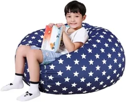 Lukeight Stuffed Animal Storage Bean Bag Chair For Adult And Kids Without Filling, Soccer Stuffed Animal Storage Bean Bag Cover, Soccer Bean Bag Chairs For Adult, (No Beans) XX-Large -Amazon Basics Furniture Shop 51legmo SaL. AC