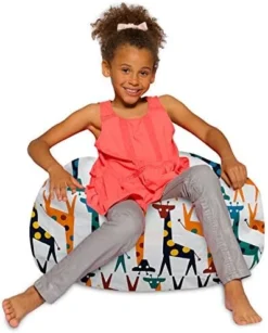 Posh Beanbags Bean Bag Chair, Large-38in, Canvas Multi-Colored Hearts On Purple -Amazon Basics Furniture Shop 51mNH0D3FIL. AC