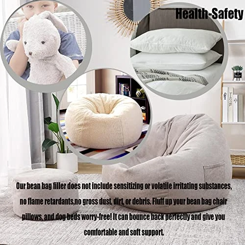 BOXIN 5LB Blue Shredded Memory Foam Filling For Bean Bag Filler Foam Refill Pillow Dog Beds Chairs Cushions And Arts Crafts, Added Gel Particles,Soft And Great For Stuffing 3 BOXIN 5LB Blue Shredded Memory Foam Filling For Bean Bag Filler Foam Refill Pillow Dog Beds Chairs Cushions And Arts Crafts, Added Gel Particles,Soft And Great For Stuffing - Image 3