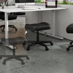 EUREKA ERGONOMIC Multi-Use Stool,Gaming Foot Stool,Height Adjustable Swivel Rolling Stool Chair W Wheels,Ottoman Footrest Simple Meeting Chair Video Game Stool For Gaming Home Office,Black -Amazon Basics Furniture Shop 51n6oZLx05L