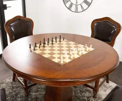 Sunset Trading Poker Dining And Game Pub Table, Distressed Brown Cherry With Espresso Seats -Amazon Basics Furniture Shop 51nGE2xbAoL