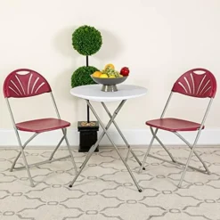 EMMA + OLIVER 2 Pack 650 Lb. Capacity White Plastic Fan Back Folding Chair -Amazon Basics Furniture Shop 51nZbONZJZL. AC