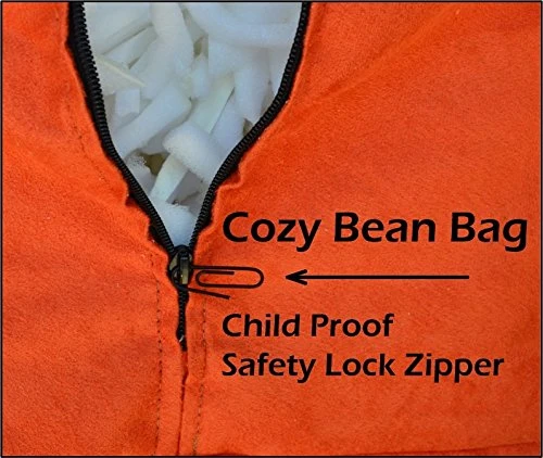 Cozy Sack, , Small Cozy Foam Bean Bag Chair, BLACK 2 Cozy Sack, , Small Cozy Foam Bean Bag Chair, BLACK - Image 2