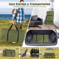 AOTIFARM Portable Sports Bench 4 Seat Folding Camping Chairs Team Sideline Bench Lawn Chairs Heavy Duty With Removable Seat Green XH4Y1A Folding Chairs -Amazon Basics Furniture Shop 51oHVlZPjPL