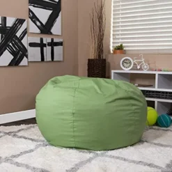 BizChair Oversized Solid Mint Green Refillable Bean Bag Chair For All Ages -Amazon Basics Furniture Shop 51oxH7C2AZL. AC