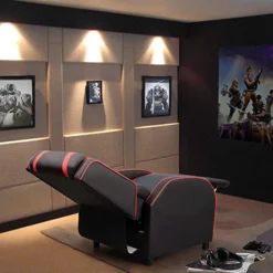 Devoko Massage Gaming Recliner Chair PU Leather Home Theater Seating Single Modern Living Room Sofa Recliners (Red) -Amazon Basics Furniture Shop 51pHM1LATuL