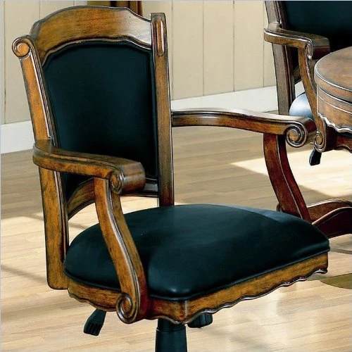 Turk 3-in-1 Round Pedestal Game Table Tobacco 4 Turk 3-in-1 Round Pedestal Game Table Tobacco - Image 4