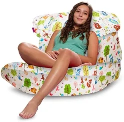 Posh Creations Laguna Lounger Teens, Kids And Adults For Bedrooms And Dorm Rooms, Large Bean Bag Chair, Soft Nylon-Charcoal Gray -Amazon Basics Furniture Shop 51pYTs7VRL. AC