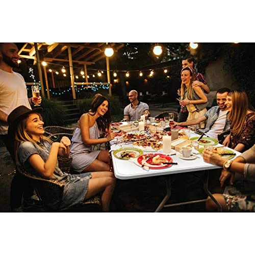 Plastic Development Group 806 Outdoor/Indoor 6 Foot Fold In Half Plastic Resin Folding Banquet, Dining, Card Table, White 3 Plastic Development Group 806 Outdoor/Indoor 6 Foot Fold In Half Plastic Resin Folding Banquet, Dining, Card Table, White - Image 3