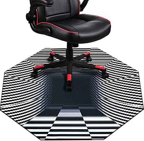 IBETTO 51x51 Inches Large Gaming Chair Octagon Carpet Natural Rubber Silent Computer Game Chair Rug Anti Slip Gamer Chair Mat For All Kinds Of Office Hard Wood Floor (Pentagram Star) 7 IBETTO 51x51 Inches Large Gaming Chair Octagon Carpet Natural Rubber Silent Computer Game Chair Rug Anti Slip Gamer Chair Mat For All Kinds Of Office Hard Wood Floor (Pentagram Star) - Image 7