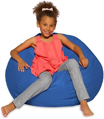 Big Comfy Bean Bag Chair: Posh Large Beanbag Chairs With Removable Cover For Kids, Teens And Adults - Polyester Cloth Puff Sack Lounger Furniture For All Ages - 27 Inch - Heather Gray 4 Big Comfy Bean Bag Chair: Posh Large Beanbag Chairs With Removable Cover For Kids, Teens And Adults - Polyester Cloth Puff Sack Lounger Furniture For All Ages - 27 Inch - Heather Gray - Image 4