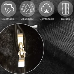 NINIANG Round Bean Bag Chair Cover Only (no Filler), Soft Velvet Large Bean Bag Couch With Sturdy Zipper Floor Couch Living Room Furniture, Dark Grey 6FT (150*75cm) -Amazon Basics Furniture Shop 51rqEoJfIoL