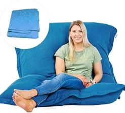 Room & Bloom Bag ONLY - No Filling 'New Model' Super Bean Bags (6ft X 4.5ft) Beautiful Faux Linen Fabric Giant Bean Bag Chair For Adults For Kids For The Whole Family Large Chairs Bags Big Large XL -Amazon Basics Furniture Shop 51s x91p0IL. AC