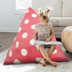 Butterfly Craze Bean Bag Chair Cover, Functional Toddler Toy Organizer, Fill With Stuffed Animals To Create A Jumbo, Comfy Floor Lounger For Boys Or Girls, Stuffing Not Included, Grey Stripe -Amazon Basics Furniture Shop 51sv yXbOQL. AC