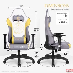 Marvel Eternals Gaming Chair Desk Office Computer Racing Chairs - Adults Gamer Ergonomic Game Reclining High Back Support Racer Leather (Thena) 13 Marvel Eternals Gaming Chair Desk Office Computer Racing Chairs - Adults Gamer Ergonomic Game Reclining High Back Support Racer Leather (Thena) -Amazon Basics Furniture Shop 51svpCCiNAL