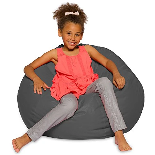 Big Comfy Bean Bag Chair: Posh Large Beanbag Chairs With Removable Cover For Kids, Teens And Adults - Polyester Cloth Puff Sack Lounger Furniture For All Ages - 27 Inch - Heather Gray 1 Big Comfy Bean Bag Chair: Posh Large Beanbag Chairs With Removable Cover For Kids, Teens And Adults - Polyester Cloth Puff Sack Lounger Furniture For All Ages - 27 Inch - Heather Gray