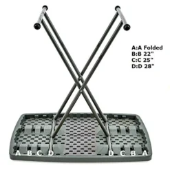 Iceberg IndestrucTable TOO 1200 Series, Personal Folding Table, Indoor/Outdoor, Commercial Grade, Charcoal, 19.5” L X 30” W X 28" H 12 Iceberg IndestrucTable TOO 1200 Series, Personal Folding Table, Indoor/Outdoor, Commercial Grade, Charcoal, 19.5” L X 30” W X 28" H -Amazon Basics Furniture Shop 51wg4CD8F2L