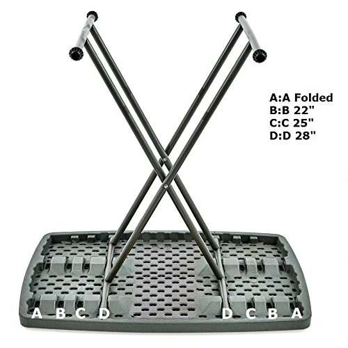 Iceberg IndestrucTable TOO 1200 Series, Personal Folding Table, Indoor/Outdoor, Commercial Grade, Charcoal, 19.5” L X 30” W X 28" H 4 Iceberg IndestrucTable TOO 1200 Series, Personal Folding Table, Indoor/Outdoor, Commercial Grade, Charcoal, 19.5” L X 30” W X 28" H - Image 4