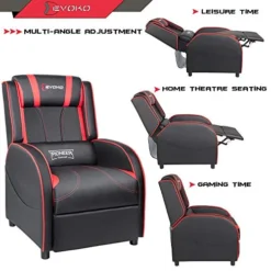 Devoko Massage Gaming Recliner Chair PU Leather Home Theater Seating Single Modern Living Room Sofa Recliners (Red) -Amazon Basics Furniture Shop 51xCbzVDN6L