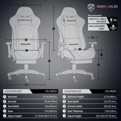 Nokaxus Gaming Chair Large Size High-back Ergonomic Racing Seat With Massager Lumbar Support And Retractible Footrest PU Leather 90-180 Degree Adjustment Of Backrest Thickening Sponges (YK-6008-BLACK) 17 Nokaxus Gaming Chair Large Size High-back Ergonomic Racing Seat With Massager Lumbar Support And Retractible Footrest PU Leather 90-180 Degree Adjustment Of Backrest Thickening Sponges (YK-6008-BLACK) -Amazon Basics Furniture Shop 51xZPxiMIbL