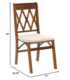 Stakmore Lattice Back Folding Chair Finish, Set Of 2, Wood, Cherry -Amazon Basics Furniture Shop 51yRSAajUKL
