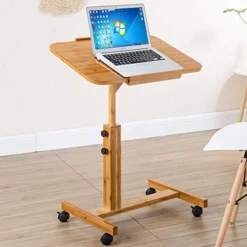WYKDD Height Adjustable Mobile Laptop Stand Desk Rolling Cart, Height Adjustable From (Size : 50x70cm) -Amazon Basics Furniture Shop 51zxozinQfL