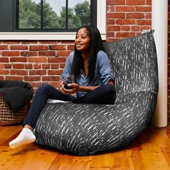 Yogibo Luxe Max 6-Foot Beanbag Chair, Bean Bag Couch With A Luxury Upscale Washable Outer Cover, Customer Favorite Cozy Sofa For Gaming, Reading, And Relaxing, Filled With Soft Micro-Beads, Gray