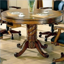 Turk 3-in-1 Round Pedestal Game Table Tobacco 6 Turk 3-in-1 Round Pedestal Game Table Tobacco -Amazon Basics Furniture Shop 613zoN6k9lL