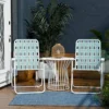 Novogratz Poolside Gossip Collection, Priscilla Folding Chairs, 2-Pack, Aqua Haze
