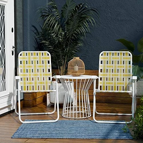 Novogratz Poolside Gossip Collection, Priscilla Folding Chairs, 2-Pack, Yellow 9 Novogratz Poolside Gossip Collection, Priscilla Folding Chairs, 2-Pack, Yellow - Image 9