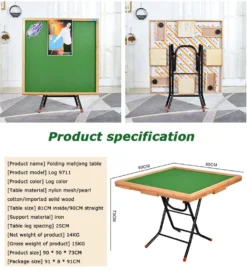 MEIMAI Mahjong Table For Home, Folding Solid Wood Card Table, Square 4 Player Game Table, Board Game Domino Table For Party Gathering Game, 35In,Log Color 9 MEIMAI Mahjong Table For Home, Folding Solid Wood Card Table, Square 4 Player Game Table, Board Game Domino Table For Party Gathering Game, 35In,Log Color -Amazon Basics Furniture Shop 61EVV3B7r8L