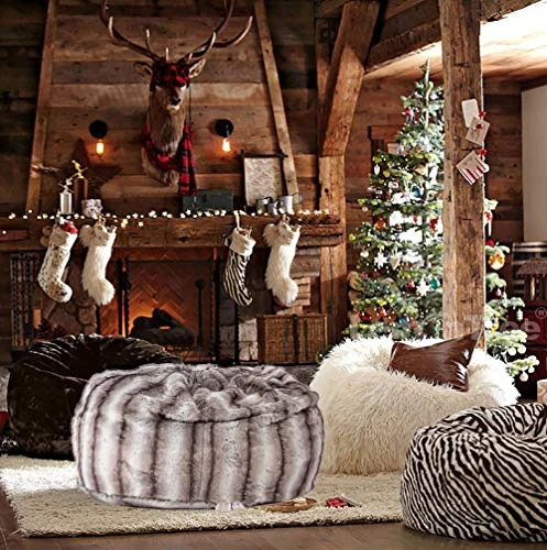 Dporticus Bean Bag Chair, Memory Foam Filling Sofa With Furry Fur Plush Cover, For Adults And Kids 3 Ft, Crepe Print 2 Dporticus Bean Bag Chair, Memory Foam Filling Sofa With Furry Fur Plush Cover, For Adults And Kids 3 Ft, Crepe Print - Image 2