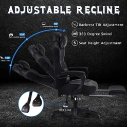 Zeanus Gaming Chairs With Footrest Recliner Computer Chair For Adults Massage Gaming Chair Big And Tall Gaming Chair Ergonomic Office Gamer Chair For Heavy People Recliner Racing Gaming Chair Black 15 Zeanus Gaming Chairs With Footrest Recliner Computer Chair For Adults Massage Gaming Chair Big And Tall Gaming Chair Ergonomic Office Gamer Chair For Heavy People Recliner Racing Gaming Chair Black -Amazon Basics Furniture Shop 61Lu89WczpL